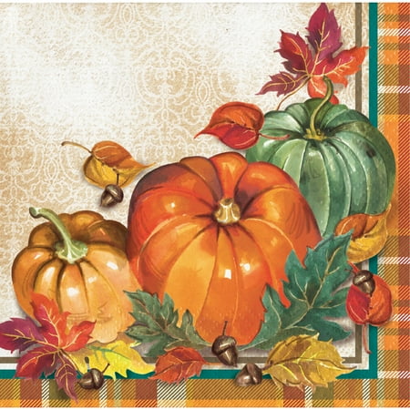 Traditional Thanksgiving Beverage Napkins, 48 count