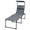 Gray, variant on Outdoor Folding Lounger with 4-Position Reclining, Pillow & Sun Canopy for Relaxing Patio, Deck, Comfortable Sun Protection Seating, Yellow