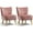 Pink, variant on Gymax 2PCS Accent Chair Leisure Chair Single Sofa Armless w/ Wood Legs Green