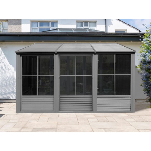Gazebo Penguin Florence Add-A-Room with Metal Roof 10 ft. x 16 ft. in Slate