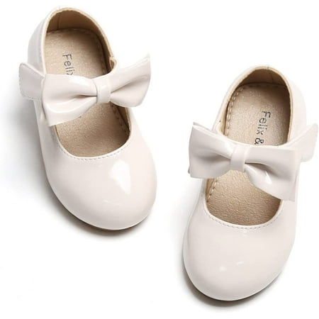 

Toddler Flower Girl Dress Shoes - Girl Ballet Flats Party School Shoes Wedding