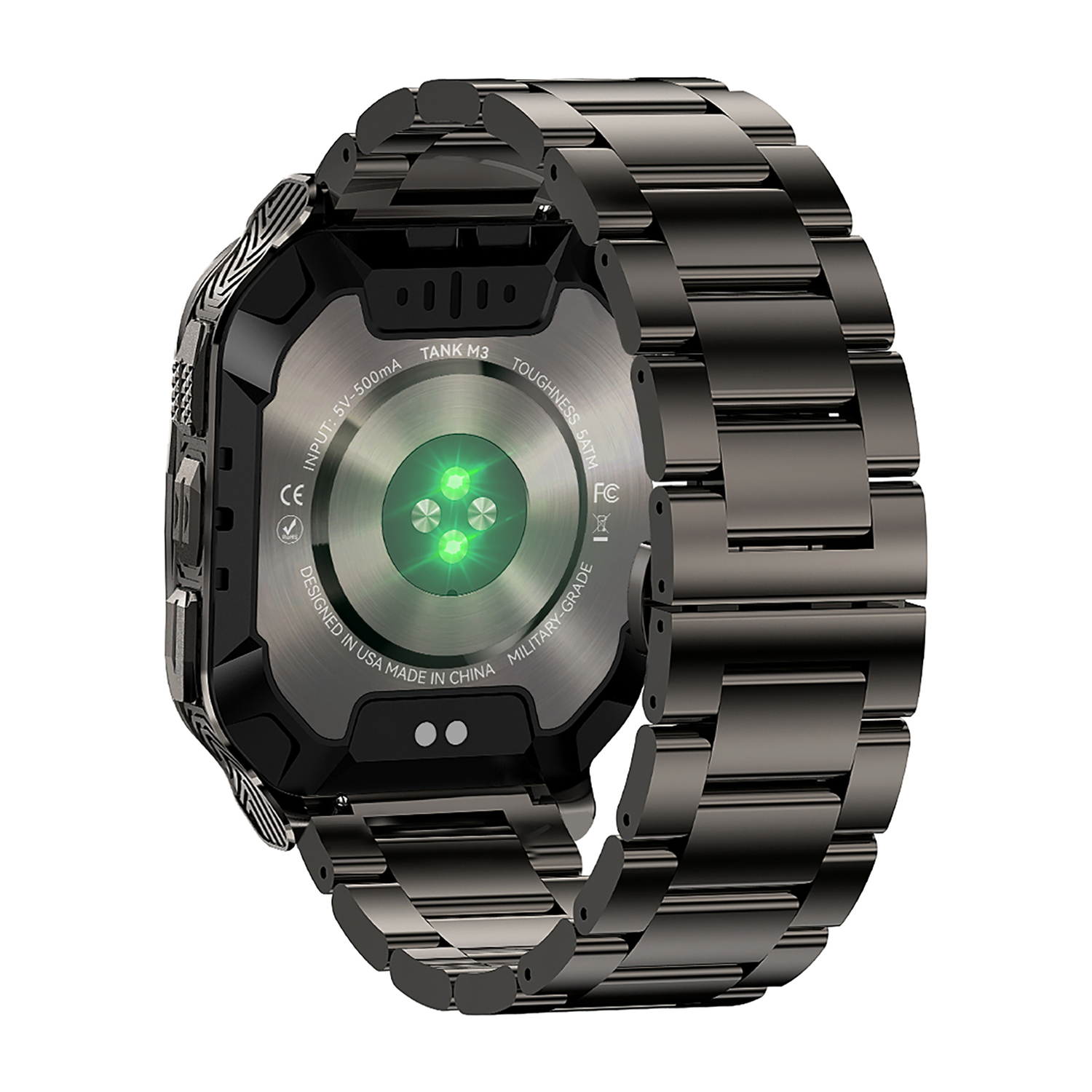 KOSPET TANK M3 Special Edition 1.96-In.-AMOLED Smartwatch with Stainless Steel Band (Black), P-MS003-B