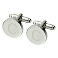 thumbnail image 1 of Uxcell Gemelos Iniciales, Clásicos Gemelos Redondos de Letra C de Cobre para Hombres, 26 Letras A-Z para Regalos de Hombres, Padres, Esposos, Bodas, Negocios, Cumpleaños, Plata, 1 of 6