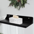 thumbnail image 3 of Estante de almacenamiento para baño, 1 pieza, para pared, sin perforaciones, organizador de ducha (negro), 3 of 6