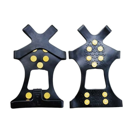 

Crampons for Mountain Shoes Shoe Claws with 10 Stainless Steel Teeth Spikes Grumbling Ice Spikes for Outdoor Hiking Mountaineering