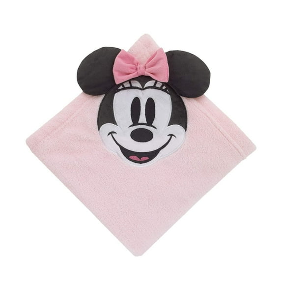 Disney Minnie Mouse Super Soft Baby Blanket with Corner Applique 3D Ears & Bow