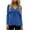 Blue, variant on Women's Babydoll Tops Trendy V Neck Long Sleeve Drawstring Ruched Front T Shirts Dressy Casual Tunic Blouses(Brown,XX-Large)
