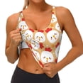 thumbnail image 4 of Xecao Cartoon Chicken for Sports Bra with Removable Pads, Crop Tank Top Design, Women's Longline Sports Bra - Non-Wired - Medium, 4 of 9