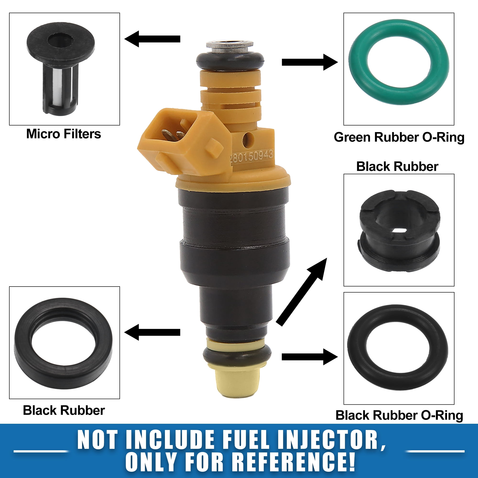 Unique Bargains Fuel Injector O Rings Seals Repair Kit for Honda Odyssey Pilot 2001-2004
