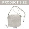 thumbnail image 2 of PU handbag mini clutch purse with zipper new retro small square bag Joker shoulder bag-creamy white, 2 of 5