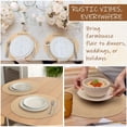 thumbnail image 4 of 50 Pieces Burlap Placemats 15 Inch Round Reusable Brown Table Mats Natural Jute Fibers Placemats Bulk Circle Rustic Table Decorations for Dining Wedding Holiday Farmhouse Supplies, 4 of 14