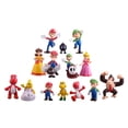 thumbnail image 1 of KEVCHE 17 Piezas Mario Bros Figura, Mario Figura Luigi Figura Decoración de Tartas Juguete Mario Luigi Princess Yoshi, Figuras Mario Bros para el Cumpleaños de los Niños, Edad 3+, 1 of 8