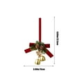 thumbnail image 3 of Christmas Hanging Small Bells with Velvet Bow and Pinecones Mini Pendant Ornament for Tree Door Wreath Garland Holiday Home Decorations, 3 of 6