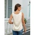 thumbnail image 5 of Zeagoo Women's Satin Sleeveless Crew Neck Camisole Tank Top Soft Lightweight Casual Dressy Blouse for Summer Daily Wear, 5 of 6