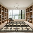 thumbnail image 2 of ODIKA 6'x9' Machine Washable Non-Slip Area Rug, Native Black High Traffic Rug, Beige, 994859, 2 of 7