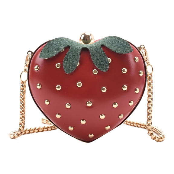 GASTROPOD Girls Strawberry Purse Casual Cute Clutch Evening Bag Wallets Pouch Fruit Shaped Little Girl Purse