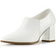 thumbnail image 1 of Botines Oxford Allegra K con tacón grueso y punta en punta para mujer Blanco 36, 1 of 6
