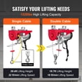 thumbnail image 4 of "1320LBS Electric Hoist, 1150W 110V Steel Wire Winch Crane w/Wireless Remote, 40ft Lift Height, Pure Copper Motor for Garage Warehouse Factory - Heavy Duty Lifting", 4 of 11