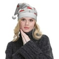 thumbnail image 5 of Balery Trains Pattern Santa Hat Christmas Hat Funny Christmas Hat Christmas Knitted Beanie Hat For Men Women Adult, 5 of 6
