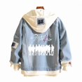 thumbnail image 1 of Chaqueta vaquera con capucha Stray Kids White Silhouette Streetwear, 1 of 1