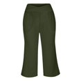 thumbnail image 2 of Pants for Women Wide Leg Yoga High Waist Capris Pants Loose Fitting Soft Sweatpants with Pockets, 2 of 10