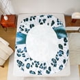 thumbnail image 5 of Feelyou Blue Bowknot Kid Full Size Sheets, Leopard Cheetah Print Bed Sheets, 4pcs, 5 of 7