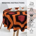 thumbnail image 6 of Overlook Hotel Carpet Shining Mid Century Modern Geometric Trellis Polygon Hexagon Round Tablecloth 60 Inch Washable Reusable Table Cover Wrinkle Stain-Resistant for Kitchen Dinning Party Holiday, 6 of 6