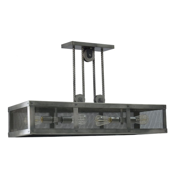 Rhome 4-Light Industrial-style Linear Chandelier