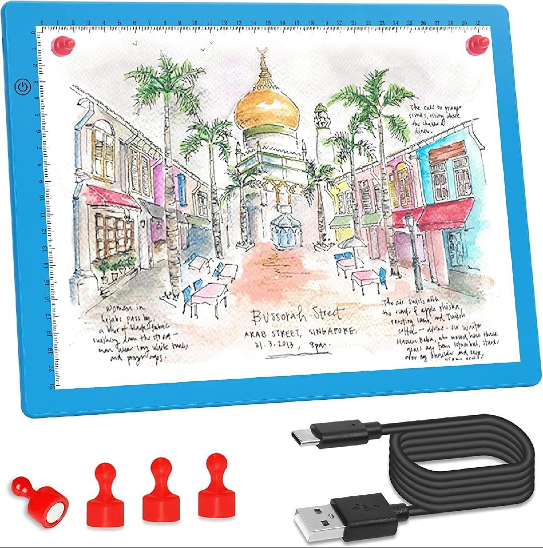 Light Box Tracing LED Board, A4 Light Pad, Dimmable Brightness