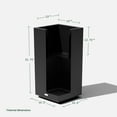 thumbnail image 3 of Veradek Block Series Pedestal Tall Plastic Planter - Black, 3 of 12
