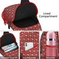 thumbnail image 4 of Sling Backpack,Red Christmas Tree Pattern Sling Bag with Water Bottle Holder,Waterproof Sling Bag for Men/Women with Headphone Jack for Hiking,Travel, 4 of 6