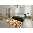 thumbnail image 5 of Ahgly Company Machine Washable Indoor Rectangle Transitional Mahogany Brown Area Rugs, 5' x 7', 5 of 7