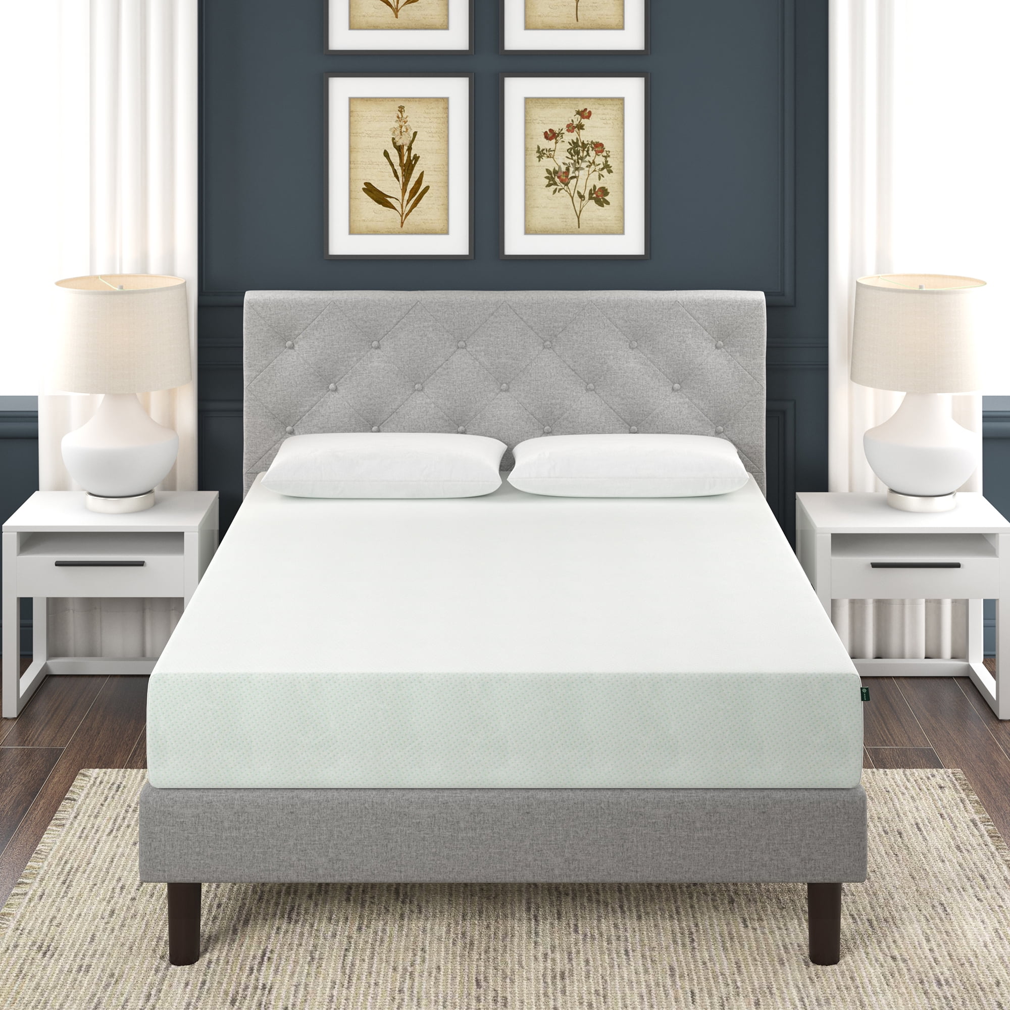 Zinus Spa Sensations Green Tea Rest Well 10" Medium Memory Foam Mattress, Twin