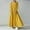 A06-Yellow, variant on QUINDOS Dresses for Women V-neck A-Line Casual Long Sleeve Plus Size Dresses Summer Solid Color Pockets Maxi Long Dresses for Women