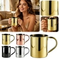 thumbnail image 6 of 430ml Stainless Copper Plated Smooth Mug Coffee & Tea Cup Small Camping Mugs Small Metal Cups Durable Tea Mug Cups for Camping, 6 of 6