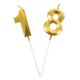 thumbnail image 4 of Golden Number Candles for Birthday Cake Celebration 2Pcs Pack, 4 of 4