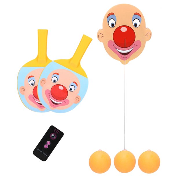 Tenis de mesa colgante para interiores con raqueta y pelotas coordinación mano ojo portátil marrón kusrkot Entrenador de ping pong