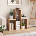 thumbnail image 4 of Costway 3-Shelf Convex Bookshelf Room Organizer with Anti-Toppling Device Freestanding, 4 of 10