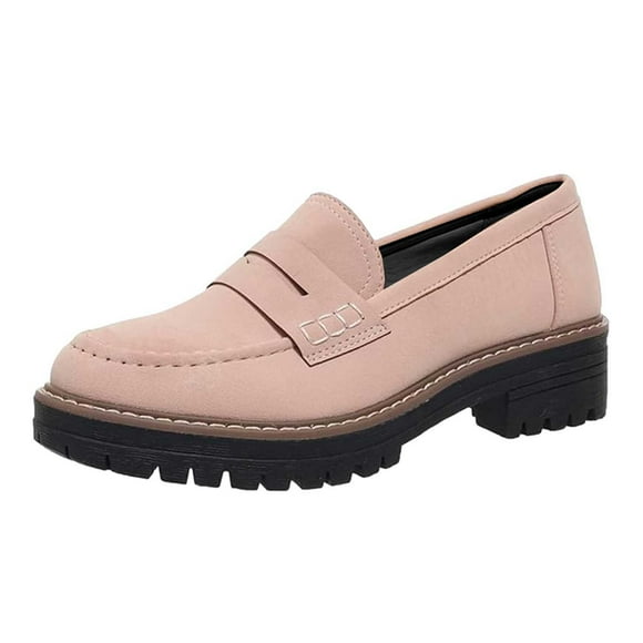 Women's Fashion Solid Color Casual Shoes Thick Soled Leather Casual Womens Air 1 Low Casual Shoes Temperament Comfortable Slip Women Fashion Shoes Casual on Shoes