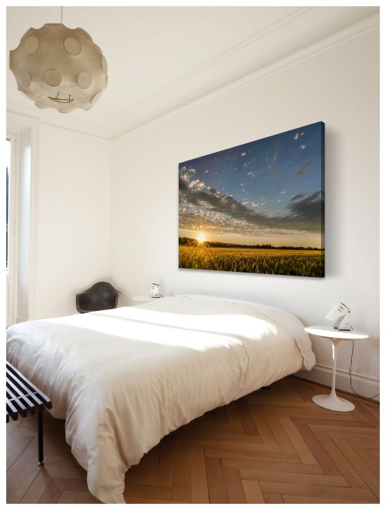 Marmont Hill "Sunset over the Golden Meadow" Painting Print on Canvas