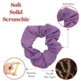 thumbnail image 3 of Motique Accessories Set of 2 Solid Hair Scrunchies for Adult Women (Lavender), 3 of 5
