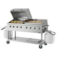 thumbnail image 2 of 60 in. 8-Burner Commercial Outdoor Propane Gas Grill with 30 in. Roll Dome Cover and 30 in. Griddle in Stainless-Steel, ETL Listed (CGKIT6-D30G30), 2 of 12