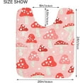 thumbnail image 6 of SKYSONIC Bath Mats Toiletry Mat, Fluffy Plush Absorbent Bath Rugs Carpet with Non Slip Bottom for Bathroom Floor Toilet Tub and Shower-Red Mushroom Heart, 6 of 7