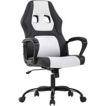 BestMassage Ergonomic & Adjustable Swivel Gaming Chair, White