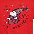 thumbnail image 3 of Peanuts - Snoopy Sledding - Men's Short Sleeve Graphic T-Shirt, 3 of 6