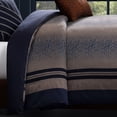 thumbnail image 5 of Bebejan Dark Blue Animal Prints 5 Piece Comforter Set, King, Navy, 100% Cotton Sateen, Reversible, All Season, Cozy Comfort, 5 of 11