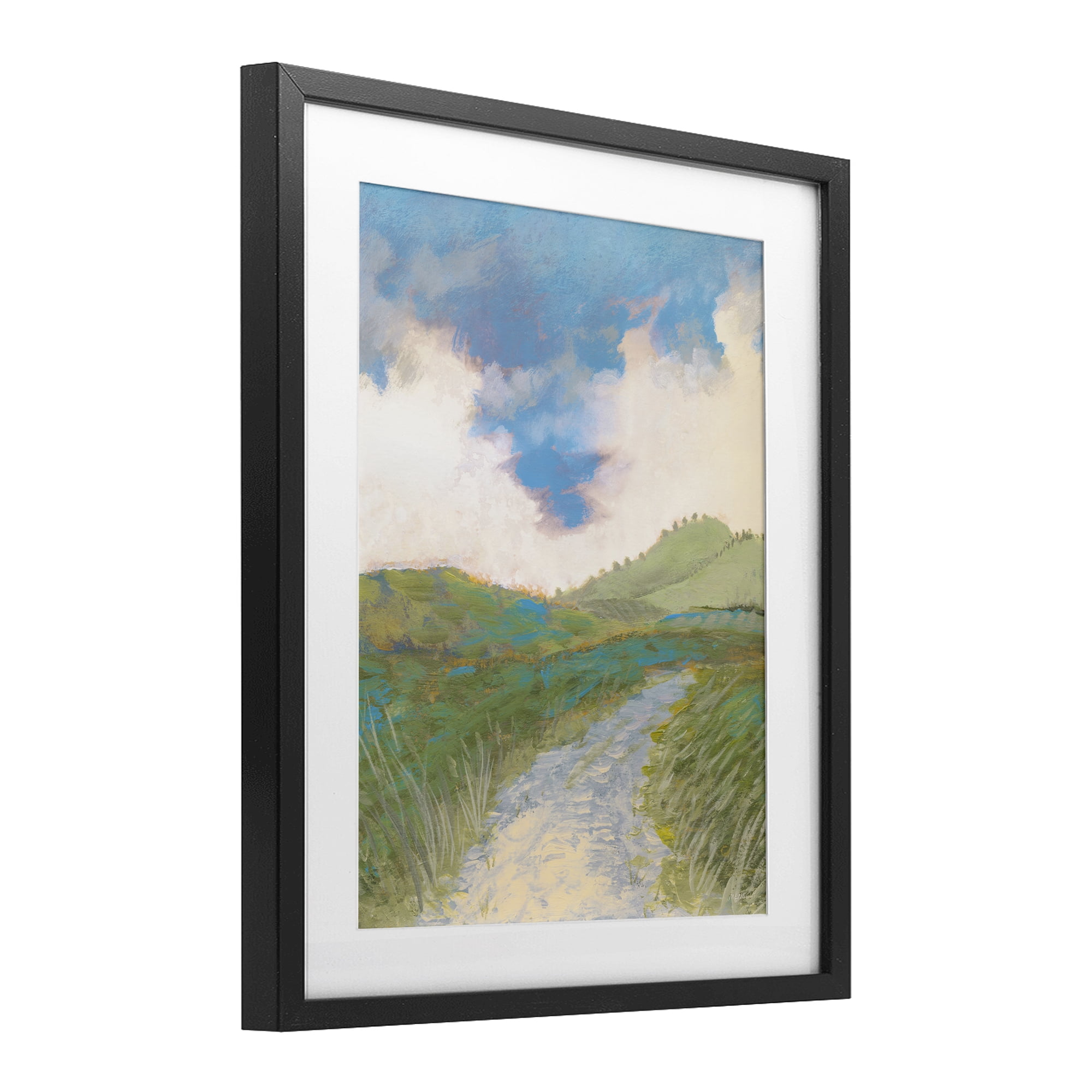 Stupell Industries Windy Path Impression Black Framed Print Under Glass, design by Dan Meneely
