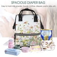 thumbnail image 5 of Honeii hummingbird in floral Pattern Mummy Diaper Bag Backpack Durable Maternity Baby Nappy Casual Shoulder Bags Travel Hiking Outdoor Pack, 5 of 6