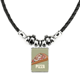 thumbnail image 1 of rebanada de pizza italia mar alimentos collar a mano colgante de cuerda de cuero Unbranded M, 1 of 3