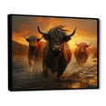 thumbnail image 2 of Designart "Expressive Yaks On The Horizon I" Yaks Floater Framed Wall Art Prints, 2 of 5